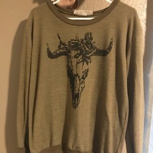 Vintage Havana green skull sweatshirt